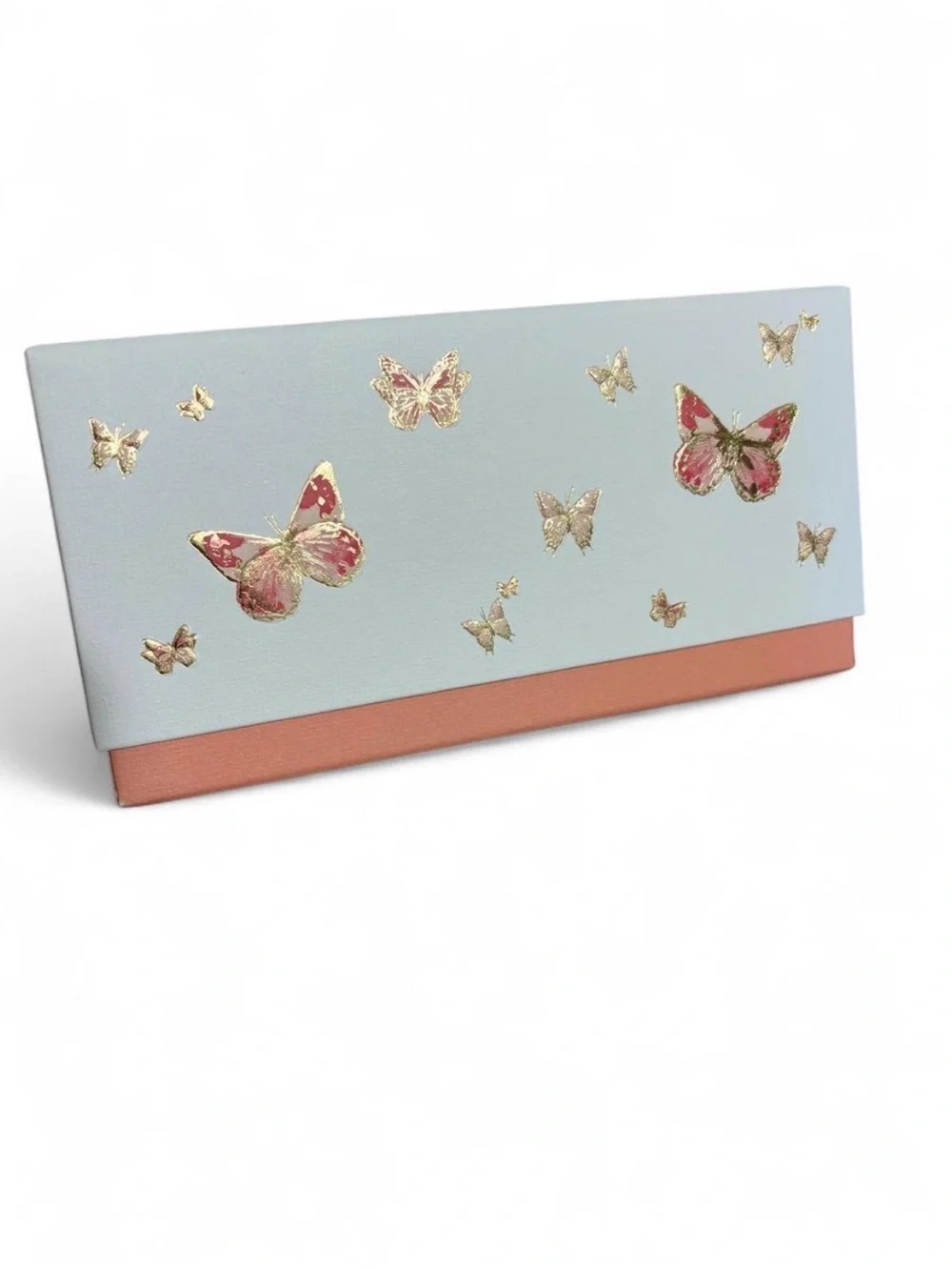 Dior Exclusive Coral and Gold Butterfly Gift Paper Box